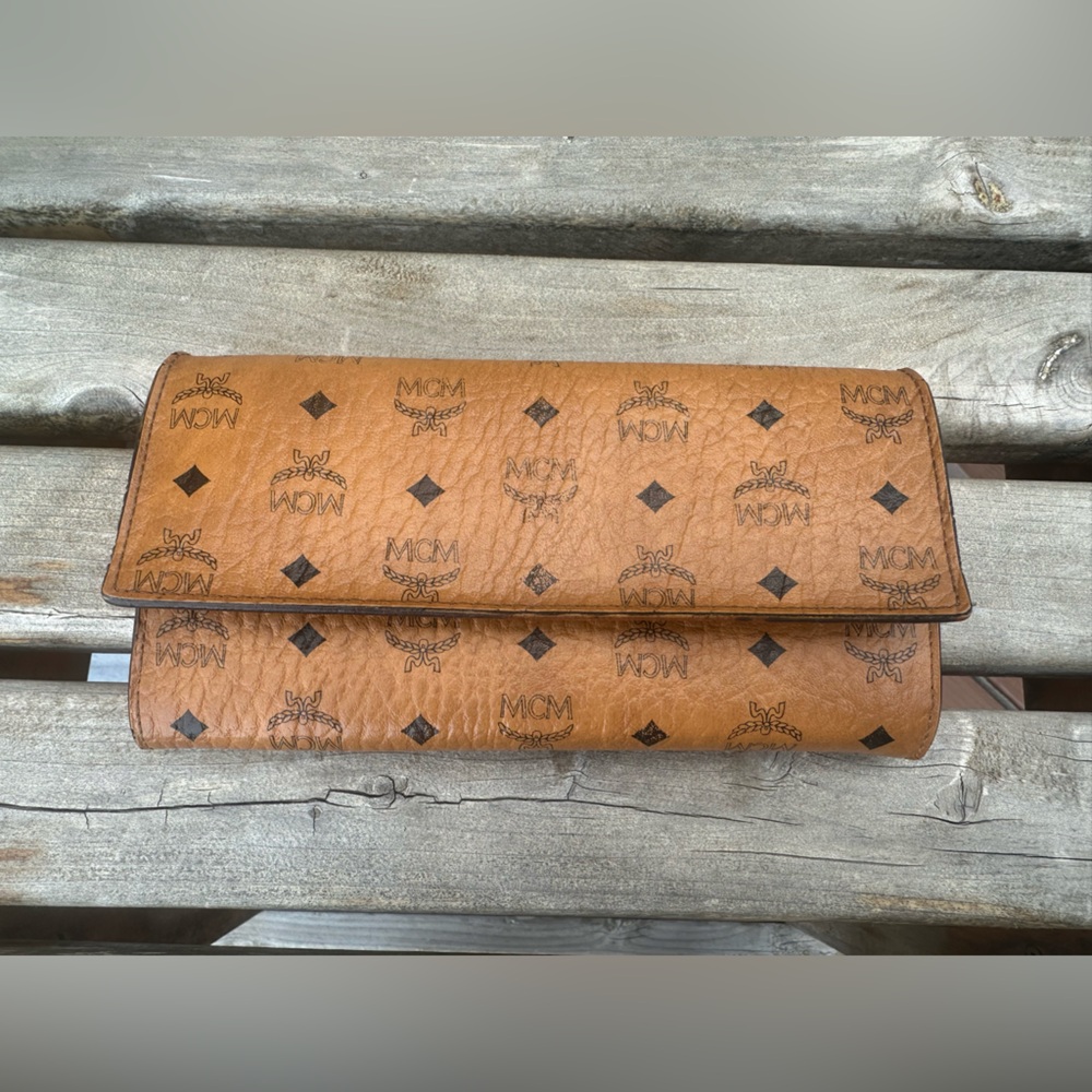 MCM Gold and Black EUC Wallet